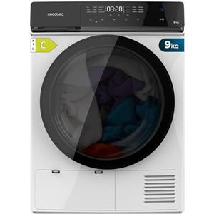 Cecotec Asciugatrice Pompa di Calore 9Kg Bolero DressCode Dry 9400 Inverter. Classe Equivalente A+++, 15 programmi, Asciugatura Automatica, Stiratura Facile, Stop&Go, Avvio Ritardato e KidLock, Bianca