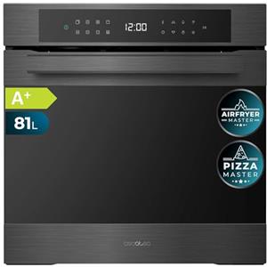 Cecotec Forno da Incasso Pirolitico 81L Bolero Hexa P506000 Glass Black A+. 11 Funzioni con Airfryer Master, Pizza Master, 3D Cooking, Steam Base X2, Basso Consumo, Facile Pulizia, 5 Posizioni
