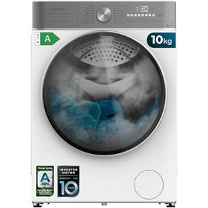Cecotec Lavatrice a carico frontale Bolero DressCode 10800 Inverter A. 2000 W, 1400 rpm, 16 programmi, Classe A, Motore Inverter Plus, Vapore SteamMax, Lavaggio Intelligente, Rilevatore di Carico