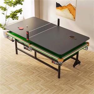 Generic Tavolo da biliardo e ping pong, design pieghevole 2 in 1, uso interno, allenamento di precisione a cinque punti, piedini in acciaio al carbonio resistenti