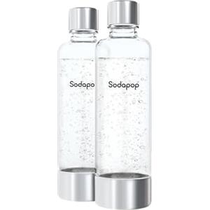 Sodapop Set di bottiglie in PET Logan & Cooper Pro, senza BPA, 2 x 850 ml