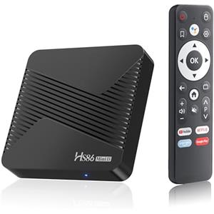 GREVA HS86 MINI13 Android 14.0 TV Box 4K@60FPS Android Box 4G RAM 32G ROM RK3528 HD 8K UHD Smart TV Box 2,4 GHz 5,0 GHz Doppio WiFi6 HDR10 BT5.4 10/100M LAN Ethernet Telecomando Bluetooth