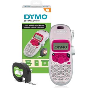 DYMO LetraTag LT-100T Etichettatrice | Macchina etichettatrice palmare | Tastiera ABC/Display LCD a 13 caratteri | Ideale per casa o ufficio | Rosa