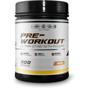 Healthy FUSION Potente Pre-Workout | Beta Alanina, Creatina, Taurina, Citrullina, Betaina, Caffeina | Potenzia e migliora le prestazioni energetiche | Maggiore forza muscolare e resistenza fisica | 300g Naranja
