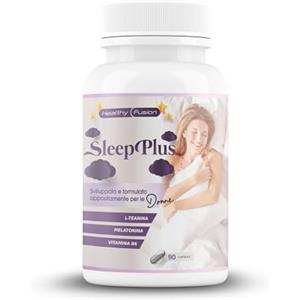 Healthy Fusion Sleep Plus Donna | Melatonina con Triptofano, Zinco, Ashwagandha | Formula naturale | 60 capsule