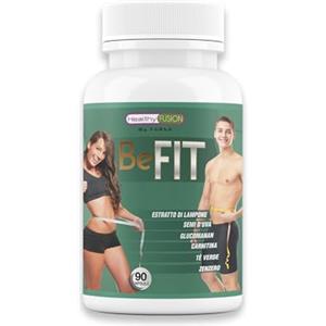 Healthy Fusion Be Fit | Dimagrante | Perdita di peso | Tè verde, glucomannano, L-carnitina, zenzero | Formula naturale 90 capsule