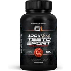 Healthy Fusion 100% ULTIMATE TESTOSPORT | Booster con Maca, Ahwagandha e Tribulus | Aumenta la massa muscolare | Energia e le prestazioni sportive | 120 capsule