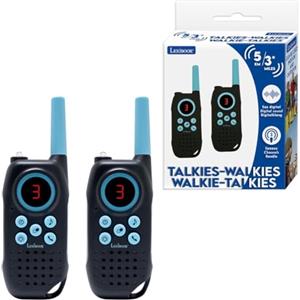 Lexibook Walkie-Talkie da 5 km, Suono Digitale, Gioco di Comunicazione Indoor e Outdoor, Clip da Cintura, Blu, TW42LXB