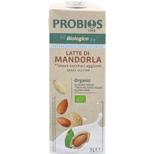 Probios Latte di mandorla con proteine vegetali - Senza latticini e naturalmente senza lattosio - Consistenza liscia e senza glutine, senza zuccheri aggiunti - 1000 ml