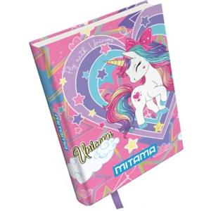 Mitama Diario Scuola Bambina 10 Mesi, 15 x 20 cm, Rosa, Unicorno, Stickers