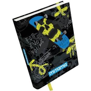 Mitama Diario Scuola Bambino, 10 Mesi, 15 x 20 cm, Nero, Skate, Stickers