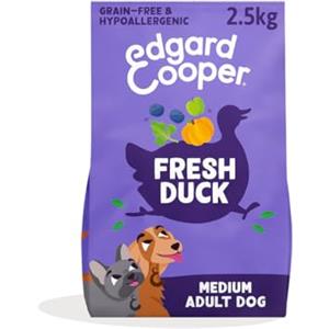 Edgard & Cooper Crochette Cani Adulti, Senza Cereali Per Cuccioli Di Taglia Media (2.5Kg), Anatra Fresca Ricetta Ipoallergenica, Ingredienti Naturali, Senza Farine Di Carne, Un Equilibrio Di Fibre