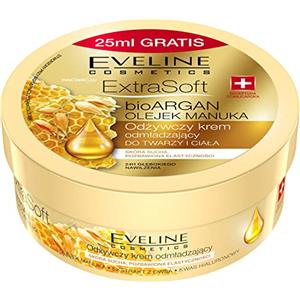 Eveline Cosmetics Olio di argan biologico extra delicato & Manuka formula concentrata per pelle tonica e nutrita, 175 ml