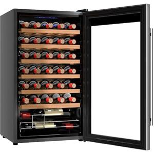 Cecotec Bolero grandsommelier 34030 inox compressore, 80 l, raffreddamento a compressore, temperatura regolabile da 5 a 18°C, controllo touch, Display, LED interno.