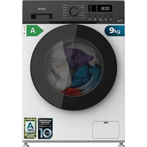 Cecotec Lavatrice 9K Carico Frontale Bolero DressCode 9155 Inverter. Classe A, 1400RPM, 12 Programmi, Inverter Plus, Basso Consumo, Steam Max, Drum Clean, Delay Start, PreWash, Pannello Controllo LED