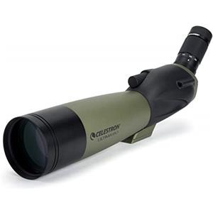 Celestron 52250 Ultima 20-60x80mm telescopio rifrattore angolato con ottica multistrato, tubo di gomma impermeabile e custodia morbida, verde