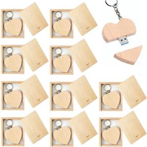 A Plus - 10 chiavette USB con cofanetto a cuore