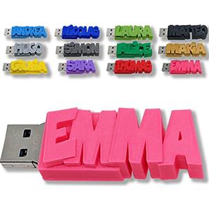 Chiavetta USB a forma di nome colorato