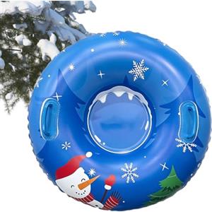 Generic Tubo da slittino rotondo gonfiabile con maniglie | Anello da slittino per sport, inverno, all'aperto, piscina, marciapiedi, vialetti, feste, riunioni
