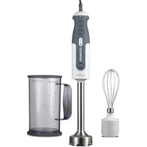 Kenwood HDP302WH Mixer ad Immersione dotato di Frusta a Filo in acciaio inox e Bicchiere Graduato con Manico e Coperchio da 0,75L, Impugnatura ergonomica, Potenza 800watt, Asta in acciaio inox