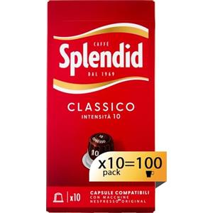 Splendid Capsule Caffè Espresso Classico - 100 Capsule - Intensità 10