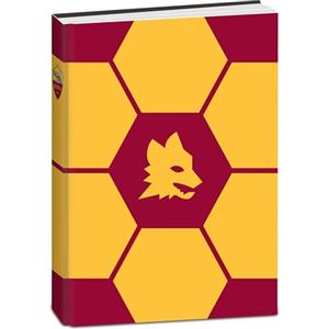 Seven Diario Scuola Roma Standard 12 Mesi, Giallo Rosso,Copertina Pallone, Prodotto Ufficiale, Accessori Zaino, Ragazzo
