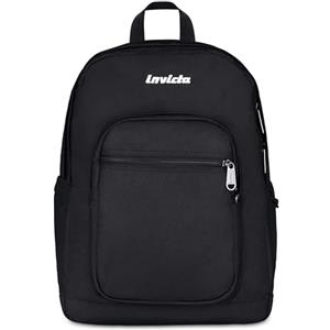 Invicta Jelek Zaino Scuola Media Ragazzo Ragazza, Scuola Superiore, Tinta Unita, Scomparto PC, Tasca Borraccia, nero scuro
