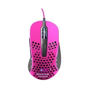 Xtrfy M4 RGB, Mouse da Gaming Cablato Ultra-Leggero, Design Ergonomico per Destrimani, Sensore Pixart 3389, Illuminazione RGB Regolabile, Edizione Rosa