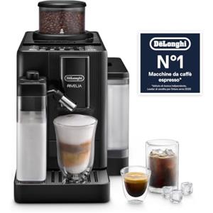 De'Longhi Rivelia Start - Macchina da Caffè Automatica 10 Bevande Beige | Macchina Caffè con Montalatte LatteCrema, Display Touch a Colori, Contenitori Chicchi Intercambiabili, EXAM422.55.BG