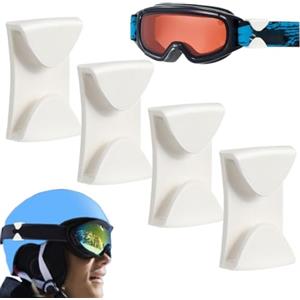 Generic Clip per occhiali da sci per casco rigido, confezione da 4 pezzi | Clip antiscivolo per occhiali da sci, portatili, anti-goccia, per sport invernali, zaini, borse, collari, cinture, zaini