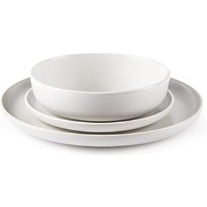 Excelsa "Nordic" Servizio Tavola 12 Pezzi, Ceramica, Bianco
