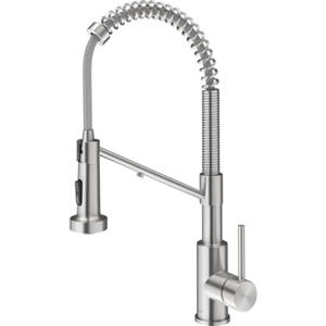 KRAUS Bolden, rubinetto da cucina 2 in 1 in stile commerciale, estraibile, maniglia singola, per osmosi inversa o sistema di filtraggio dell'acqua, in acciaio inossidabile senza macchie, KFF-1610SFS