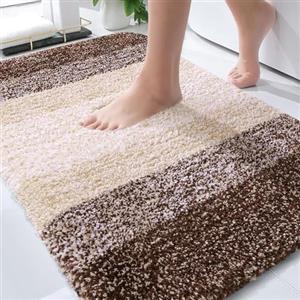 OLANLY Tappeto da bagno 76 x 51 cm, in microfibra, extra morbido e assorbente, antiscivolo, in peluche, lavabile in lavatrice, asciugabile in lavatrice, tappetini da bagno per pavimento del bagno