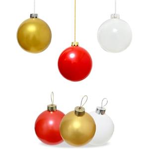 Huoety Ornamenti natalizi gonfiabili, (22,9 cm × 10 pezzi) di palline di Natale di grandi dimensioni, palline decorative natalizie per interni ed esterni, decorazioni per le vacanze, decorazioni per albero