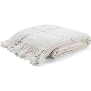Arus Highlands Collection, coperta con motivo scozzese per letto matrimoniale, 152,4 x 203,2 cm, colore: bianco sporco