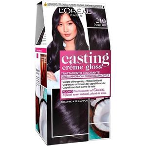 L'Oreal Paris - tinta per capelli casting creme gloss senza ammoniaca n210 nero blu