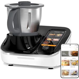 TOKIT C2 AI Omni Cook Robot 21-in-1 Food Processor 7'' Touch Screen Ricette guidate Pre-pulizia, tritatutto, spremiagrumi, frullatore, frullatore, pesa, cottura a vapore, tritatura del ghiaccio