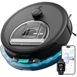 Lefant M330 Pro Robot Aspirapolvere Lavapavimenti con Mappatura, Laser dToF, 5000Pa, Evitamento Ostacoli PSD, Rilevamento Tappeti, Zone Vietate, WiFi Alexa App, Ideale per Peli di Animali e Tappeti