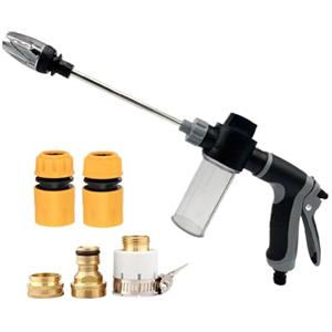 Generic Idropulitrice ad acqua Ugello regolabile Antiscivolo Portatile | Compatta con Getto Potente per Pulizia di Auto, Vetri, Giardino, Terrazzo e Dettaglio