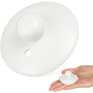 NOLITOY Coperchio di ricambio in ceramica per teiera, coperchio decorativo in porcellana bianca, chiusura ermetica, protezione antipolvere con pratici accessori per la casa, le feste e il campeggio