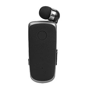 Celly, Auricolare Wireless Retrattile con Vibrazione per Chiamate, Connessione Doppio Dispositivo Bluetooth, Clip di Fissaggio Stabile e Cavo Anti-Groviglio, Fino a 12 Ore di Autonomia, Colore Nero