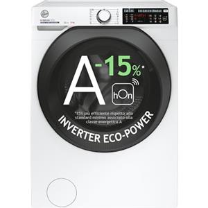 Hoover H-WASH 500 Lavatrice 9 Kg, 1400 Giri, Classe A -15%, Motore Inverter Eco-Power, Wi-Fi + Bluetooth, Power Care, Vapore, 85 x 60 x 54 cm (AxLxP), Bianco, HW 49AMBC7/1-S