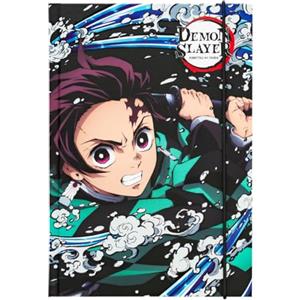 Grupo Erik Demon Slayer Taccuino A5 | Quaderno Appunti Bullet Journal | Puntinato, Copertina Rigida, Segnalibro, Tasca Espandibile, 192 Pagine, Diario Personale, Anime Gadget