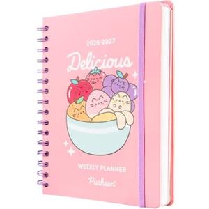 Grupo Erik Pusheen Diario Scuola 2026 2027 - Agenda Settimanale A5 | Scuola Medie e Superiore, Diario Scolastico, Copertina Rigida, Stickers, Tasca Interna, 12 Mesi