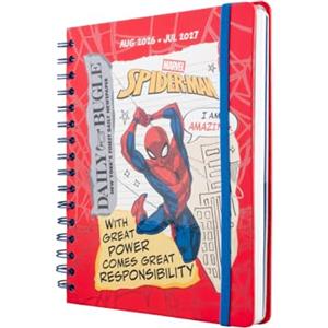 Grupo Erik Spiderman Marvel Diario Scuola 2026 2027 - Agenda Settimanale A5 | Scuola Medie e Superiore, Diario Scolastico, Copertina Rigida, Stickers, Tasca Interna, 12 Mesi
