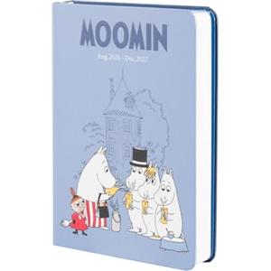 Grupo Erik Moomin Diario Scuola 2026 2027 - Agenda Settimanale A6 | Università e Scuola Superiore, Weekly Planner, Copertina Rigida, Stickers, Tasca Interna, 17 Mesi