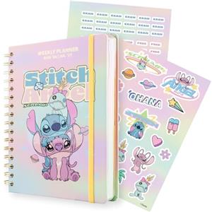 Grupo Erik Stitch Diario Scuola 2026 2027 - Agenda Settimanale A5 | Scuola Medie e Superiore, Diario Scolastico, Copertina Rigida, Stickers, Tasca Interna, 12 Mesi