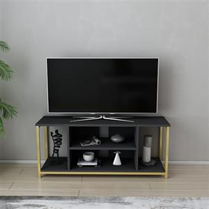 Hanah Home Supporto per TV, melammina, Antracite Oro, Taglia Unica
