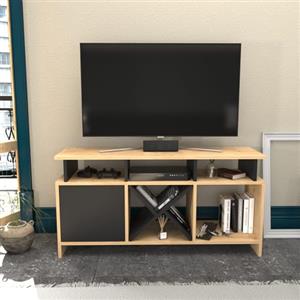 Hanah Home Supporto per TV, melammina, Quercia Antracite, Taglia Unica