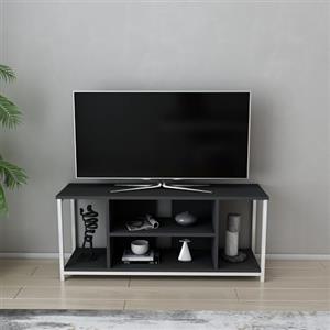 Hanah Home Supporto per TV, melammina, Bianco Antracite, Taglia Unica